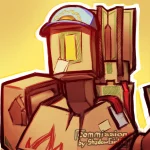 Digital painting of Bastion from Overwatch.