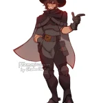 Sketch of Cole Cassidy from Overwatch in his Blackwatch outfit.